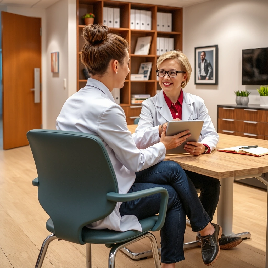 Nutritionniste en consultation